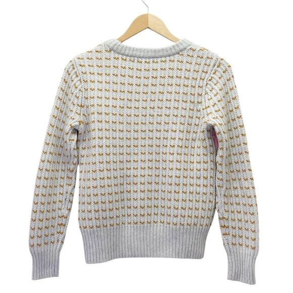 Madewell Striped Barfield Wool Blend Sweater Jumper in Heather Blizzard Size XXS - Picture 5 of 13